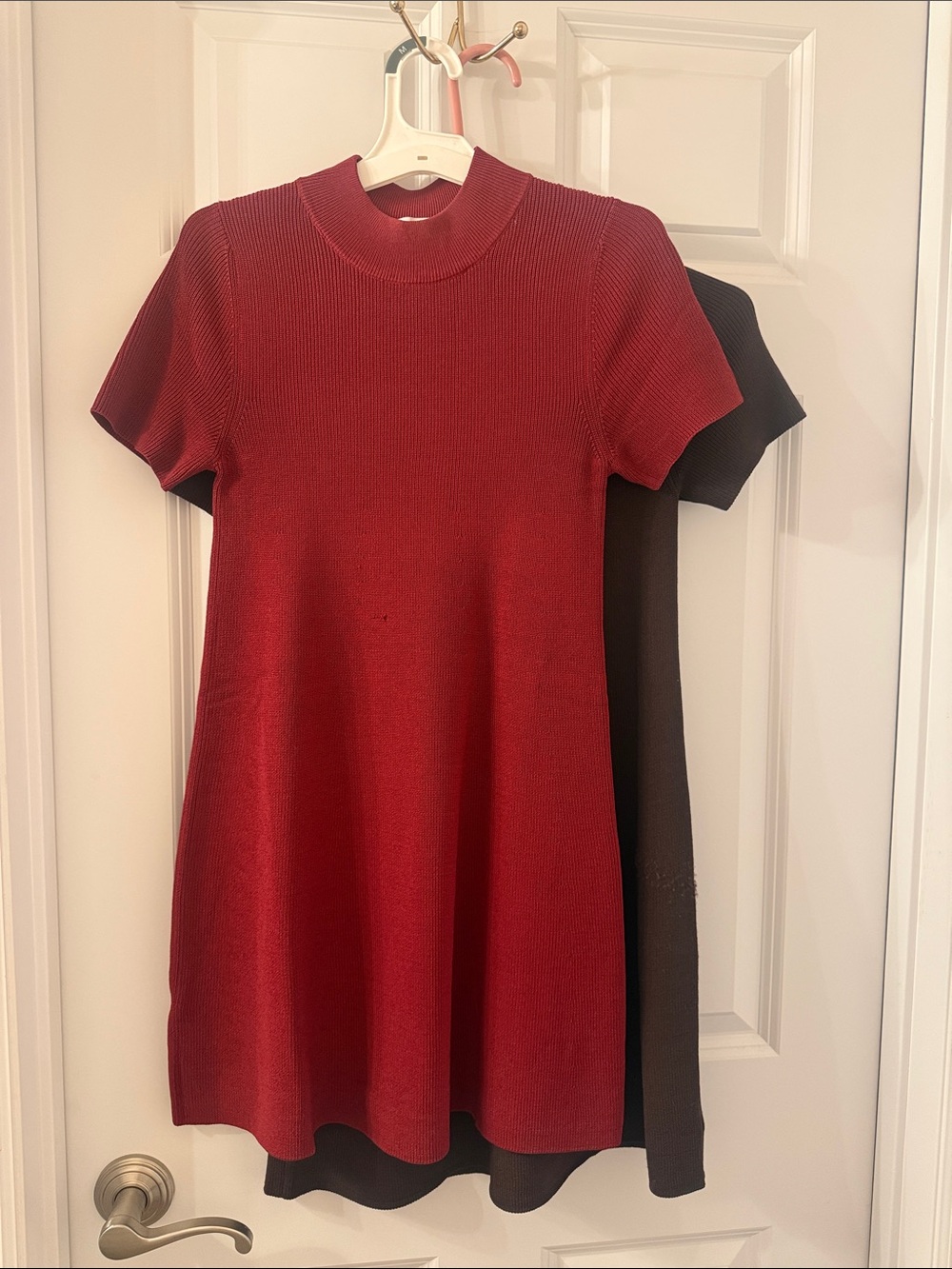 Mango  Swing Dress in Red and brown